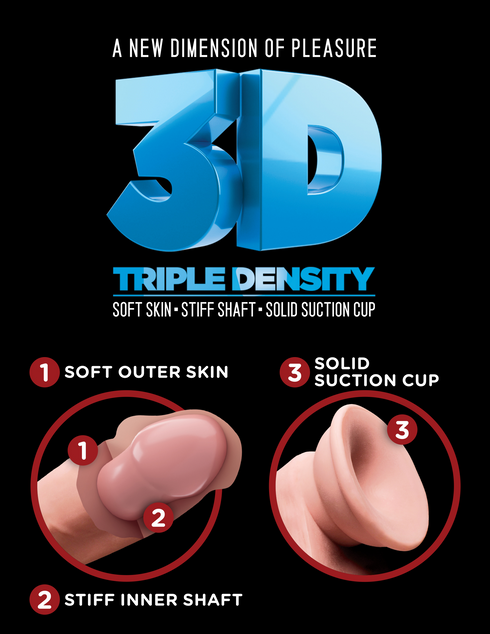 King Cock Plus 6.5" Triple Density Cock with Balls - Flesh